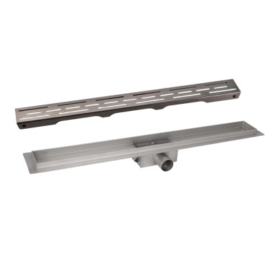 Комплект Qtap Taurus FD700 (PVD) Лінійний трап із нержавіючої сталі з сухим затвором 700 мм