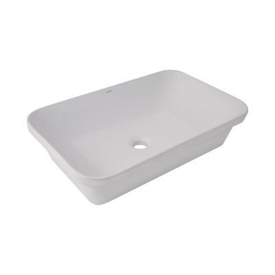 Раковина Scorpio врізна прямокутна без донного клапана 610х380х150 мм White Qtap