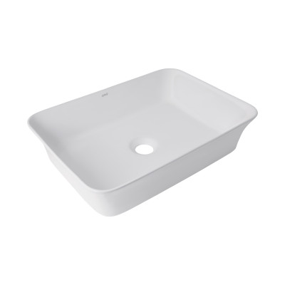 Раковина накладна Virgo 490х350х110 мм, White, прямокутна, без донного клапана QT18112261WN Qtap