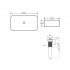Комплект Qtap Tern: Раковина накладна прамокутна 610x350x135 мм WHITE + Донний клапан PU02