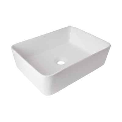 Раковина накладна Tern 480х370х135 мм, White, прямокутна, без донного клапана QT17116069W Qtap