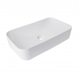 Раковина накладна Tern 610x350x135 мм, White, прямокутна, без донного клапана QT17118140W Qtap
