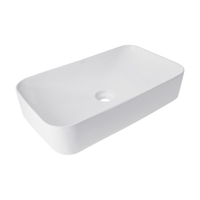 Раковина накладна Tern 610x350x135 мм, White, прямокутна, без донного клапана QT17118140W Qtap