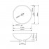 Раковина накладна Owl 400х400х155 мм, White, кругла, без донного клапана QT1911K53WN Qtap