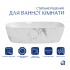 Раковина накладна Cardinal 500х380х140 мм, Marble, прямокутна, з донним клапаном QTCAR188MR49826 Qtap