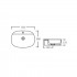 Раковина накладна Scorpio 500x380x120 мм, White, овальна, без донного клапана QT14116533W Qtap