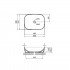 Раковина накладна Cardinal 500х380х140 мм, White, овальна, без донного клапана QT04116302W Qtap