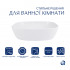 Раковина накладна Cardinal 500х380х140 мм, White, овальна, без донного клапана QT04116302W Qtap