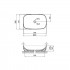 Раковина накладна Cardinal 600х380х140 мм, White, овальна, без донного клапана QT04116257W Qtap