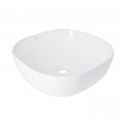 Раковина накладна Kolibri 400х400х140 мм, White, квадратна, без донного клапана QT10116303W Qtap