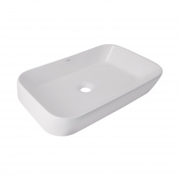 Раковина накладна Scorpio 550х390х120 мм, White, прямокутна, без донного клапана QT14112243WN Qtap