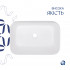 Раковина накладна Scorpio 550х390х120 мм, White, прямокутна, без донного клапана QT14112243WN Qtap