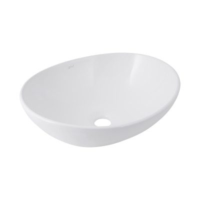 Раковина накладна Dove 415x340x140 мм, White, овальна, без донного клапана QT06116062AW Qtap