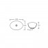 Раковина накладна Dove 415x340x140 мм, White, овальна, без донного клапана QT06116062AW Qtap