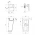Комплект Qtap Tern: Раковина напольна моноблок 440х380х830 мм White + Донний клапан PU02O