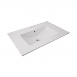 Раковина врізна меблева Albatross 720х460х180 мм, White, прямокутна, без донного клапана QT01113070CW1 Qtap