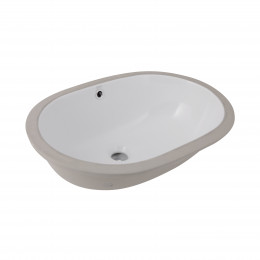Раковина врізна Stork 570x390x210 мм, White, овальна без донного клапана QT15110522W Qtap