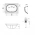 Комплект Qtap Stork: Раковина врізна овальна 570x390x210 мм White + Донний клапан PU02O