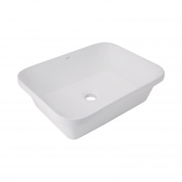 Раковина врізна Scorpio 510х390х145 мм, White, прямокутна, без донного клапана QT1411K490WN Qtap