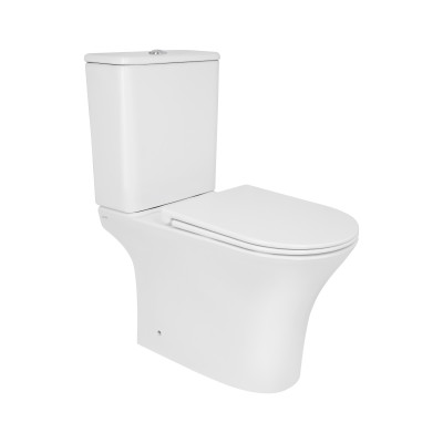 Унітаз підлоговий Presto Ultra Quiet 640×340×790 мм, White, з сидінням Slim Duroplast/ Soft-close/ Quick Release QTPRE27W51022 Qtap