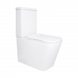 Унітаз підлоговий Stenava Rimless 640x370x810 мм, White, з сидінням Slim Duroplast/ Soft-close/ Quick Release QT27228303W Qtap