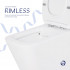 Унітаз підлоговий Crow Rimless 640×360×835 мм, White, з сидінням Slim Duroplast/ Soft-close/ Quick Release QT05222170W Qtap