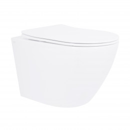 Унітаз підлоговий Robin Ultra Quiet 560x360x420 мм, White з сидінням Slim Duroplast/ Soft-close/ Quick Release QT13223381AW Qtap