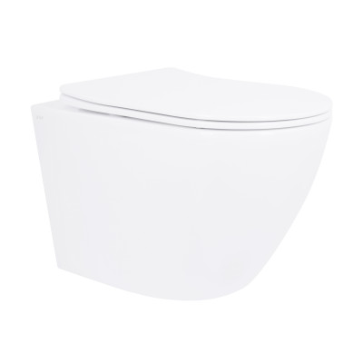 Унітаз підлоговий Robin Ultra Quiet 560x360x420 мм, White з сидінням Slim Duroplast/ Soft-close/ Quick Release QT13223381AW Qtap