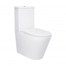 Унітаз підлоговий Swan Ultra Quiet 640x360x835 мм, White, з сидіннмя Slim Duroplast/ Soft-close/ Quick Release QT16222182TW Qtap