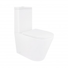 Унітаз підлоговий Scorpio Ultra Quiet 675×365×865 мм, White, з сидінням Slim Duroplast/ Soft-close/ Quick Release QT14222125AUQW Qtap