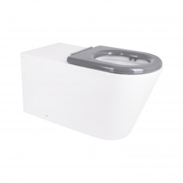 Унітаз підлоговий Freedom Rimless 800x365x435 мм, White, інклюзивний з сидінням Slim Duroplast/ Soft-close/ Quick Release QT22223368W Qtap