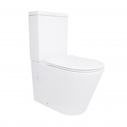 Унітаз підлоговий Swan Rimless 610×360×835 мм, White, з сидінням Slim Duroplast/ Soft-close/ Quick Release QT15222179W Qtap