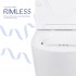 Унітаз підлоговий Swan Rimless 610×360×835 мм, White, з сидінням Slim Duroplast/ Soft-close/ Quick Release QT15222179W Qtap