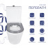 Унітаз підлоговий Freedom Rimless 800x365x870 мм, White, інклюзивний з сидінням Slim Duroplast/ Soft-close/ Quick Release QT22226098W Qtap