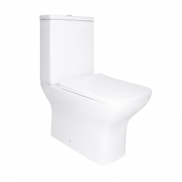 Унітаз підлоговий Aries Rimless 620x360x800 мм, White, з сидінням Slim Duroplast/ Soft-close/ Quick Release QT03228302W Qtap