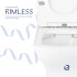 Унітаз підлоговий Aries Rimless 620x360x800 мм, White, з сидінням Slim Duroplast/ Soft-close/ Quick Release QT03228302W Qtap