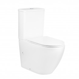 Унітаз підлоговий Robin Rimless 665×380×845 мм, White, з сидінням Slim Duroplast/ Soft-close/ Quick Release QT13222141ARW Qtap