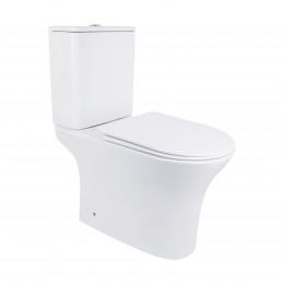 Унітаз підлоговий Presto Rimless 665×345×770 мм, White, з сидінням Slim Duroplast/ Soft-close/ Quick Release QT24221217AW Qtap