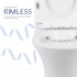 Унітаз підлоговий Presto Rimless 665×345×770 мм, White, з сидінням Slim Duroplast/ Soft-close/ Quick Release QT24221217AW Qtap