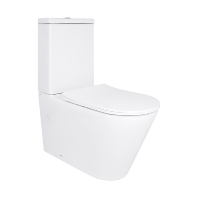 Унітаз підлоговий Vlasta Ultra Quiet 660x360x800 мм, White, з сидінням Slim Duroplast/ Soft-close/ Quick Release QT28228300W Qtap