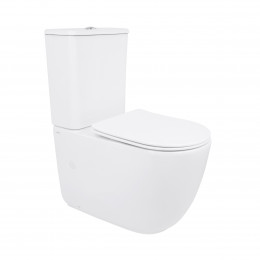 Унітаз підлоговий Leo Ultra Quiet 620×355×790 мм, White, з сидінням Slim Duroplast / Soft-close / Quick Release QTLEO27W49261 Qtap
