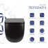 Унітаз підвісний Gemini Ultra Quiet 530х365х373 мм, Matt Black, з сидінням Slim Duroplast/ Soft-close/ Quick Release QT2533076EUQMB Qtap