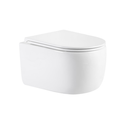 Унітаз підвісний Taurus Ultra Quiet 515×360×350 мм, White, з сидінням Slim Duroplast / Soft-close / Quick Release QTTAU26W49116 Qtap