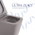 Унітаз підвісний Tern Ultra Quiet 520×345×325 мм, Stone grey, з сидінням Slim Duroplast / Soft-close / Quick Release QTTER26SG49000 Qtap