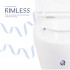 Унітаз підвісний Robin Rimless 490x370x360 мм, White, з сидінням Slim Duroplast/ Soft-close/ Quick Release QT1333046ENRW Qtap