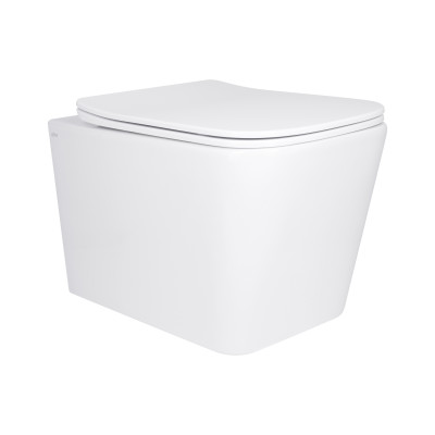 Унітаз підвісний Tern Ultra Quiet 525x345x360 мм, White, з сидінням Slim Duroplast/Soft-close/Quick Release QT17332303AW Qtap