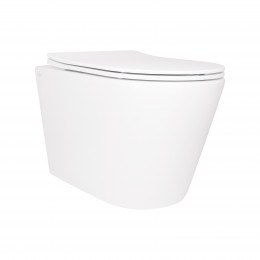 Унітаз підвісний Scorpio Ultra Quiet 490x365x325 мм, White, з сидінням Slim Duroplast/ Soft-close/ Quick relase QT14332380ASW Qtap