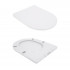Унітаз підвісний Jay Rimless 520х360х320 мм, White, з сидінням Slim Duroplast/ Soft-close/ Quick Release QT07335176W Qtap