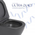 Унітаз підвісний Robin Ultra Quiet 490×365×325 мм, Anthracite, з сидінням Slim Duroplast / Soft-close / Quick Release QT13332381АSAN Qtap