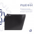 Унітаз підвісний Tern New Ultra Quiet 490x365x325 мм, Matt Black, з сидінням Slim Duroplast/ Soft-close/ Quick Release QT17332303ASMB Qtap